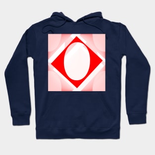 White ovals on red and pink Hoodie